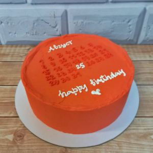 Бенто-торт Макси Календарь оранжевый