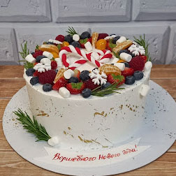Торт Новогодний с ягодами