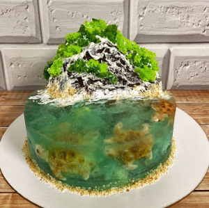 Торт Остров с желе